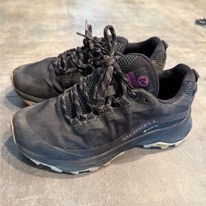 Merrell Black and Purple Hiking Shoes
